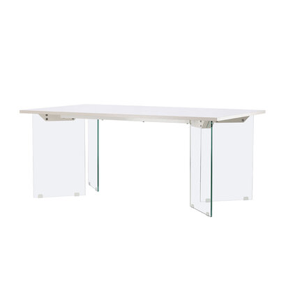 ebuy24 Ester eetkamertafel 90x180 cm lichtgrijs.