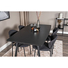 ebuy24 Inca eetkamertafel 85x160 cm zwart.