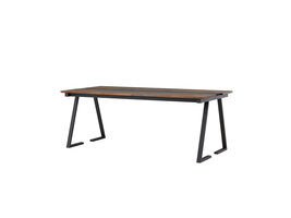 ebuy24 Jakarta eetkamertafel 90x200 cm zwart.