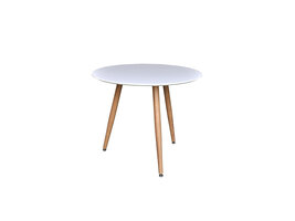 ebuy24 Polar eetkamertafel Ø90 cm wit.