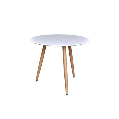 ebuy24 Polar eetkamertafel Ø90 cm wit.