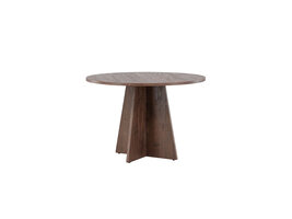 ebuy24 Bootcut eetkamertafel Ø110 cm mocca.