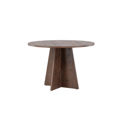 ebuy24 Bootcut eetkamertafel Ø110 cm mocca.