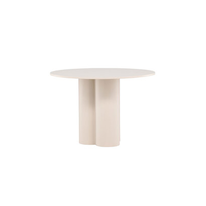 ebuy24 Olivia eetkamertafel Ø110 cm beige.