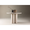 ebuy24 Olivia eetkamertafel Ø110 cm beige.