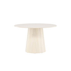 ebuy24 Lanzo eetkamertafel Ø120 cm whitewash.