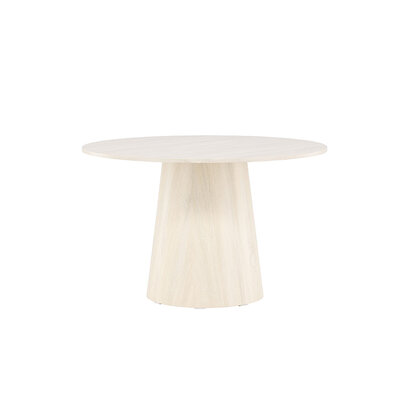 ebuy24 Lanzo eetkamertafel Ø120 cm whitewash.