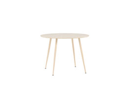 ebuy24 Plaza eetkamertafel Ø100 cm whitewash.