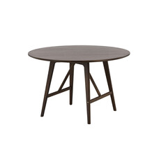 ebuy24 Kaseidon eetkamertafel Ø100 cm donkerbruin.