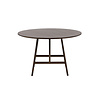 ebuy24 Kaseidon eetkamertafel Ø100 cm donkerbruin.