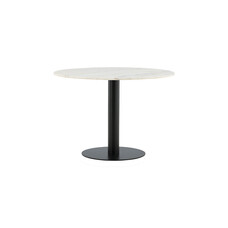 ebuy24 Estelle eetkamertafel Ø106 cm wit.