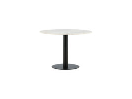 ebuy24 Estelle eetkamertafel Ø106 cm wit.