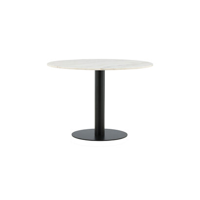 ebuy24 Estelle eetkamertafel Ø106 cm wit.