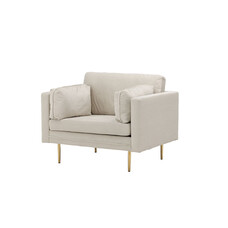 ebuy24 Boom fauteuil fluweel beige.