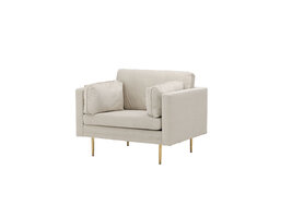 ebuy24 Boom fauteuil fluweel beige.