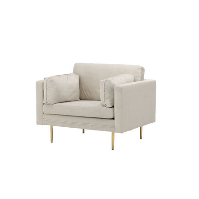 ebuy24 Boom fauteuil fluweel beige.