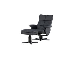 ebuy24 Sven fauteuil fauteuil PU kunstleer zwart.
