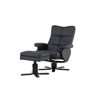 ebuy24 Sven fauteuil fauteuil PU kunstleer zwart.