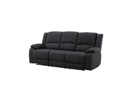 ebuy24 Singapore bank 3-zits fauteuil zwart.