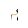ebuy24 Polly eetkamerstoel zwart, naturel.