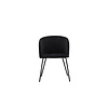 ebuy24 Berit eetkamerstoel met armleuning fluweel zwart.