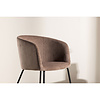 ebuy24 Berit eetkamerstoel met armleuning fluweel bruin.