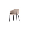 ebuy24 Evelina eetkamerstoel met armleuning beige.