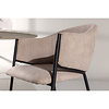 ebuy24 Evelina eetkamerstoel met armleuning beige.