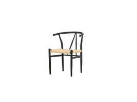 ebuy24 Alfons eetkamerstoel zwart.