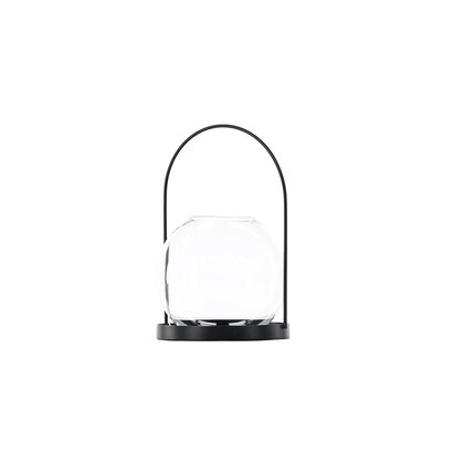 ebuy24 Flora waxinelichthouder zwart.