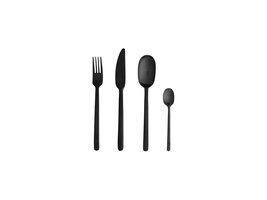 ebuy24 WabiSabi bestekset 24 delen roestvrij staal zwart.