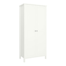 ebuy24 Trone kledingkast 2 deuren, wit gelakt.