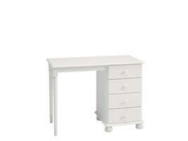 ebuy24 Richard bureau met 4 lades, wit.