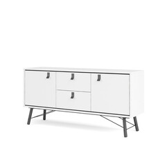 ebuy24 Rye dressoir 2 deuren, 2 lades mat wit.