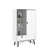 ebuy24 Rye vitrinekast 1 glazen deur, 1 deur, 1 lade mat wit.