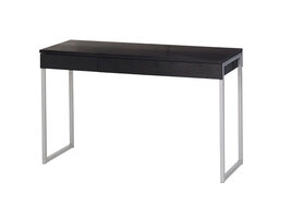 ebuy24 Fula bureau 3 lades zwart en donkergrijs decor.