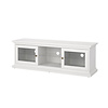 ebuy24 Venedig TV-meubel 2 glazen deuren en 1 glazen legger wit.