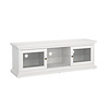 ebuy24 Venedig TV-meubel 2 glazen deuren en 1 glazen legger wit.