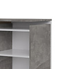 ebuy24 Nada Hoofdbord met opbergruimte 140 cm, betondecor/wit hoogglans.