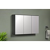 ebuy24 Synnax spiegelkast 3 spiegel deuren grijs.