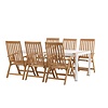 ebuy24 Togo tuinmeubelset tafel 200x100cm, 6 stoelen Kenya, wit,naturel.