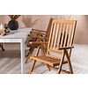 ebuy24 Togo tuinmeubelset tafel 200x100cm, 6 stoelen Kenya, wit,naturel.