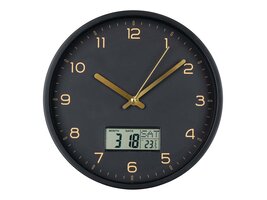 ebuy24 Amiens wandklok Ø25cm zwart.