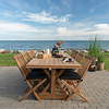 ebuy24 Volos tuinmeubelset eetkamertafel 100x240cm naturel en 8 Toledo stoel naturel.