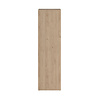 ebuy24 Next vitrinekast 3 deuren, 2 lades, 1 plank eiken decor, wit hoogglans.