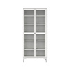 ebuy24 Roma vitrinekast 2 deuren wit.