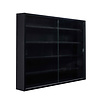 ebuy24 Blacklava vitrinekast vitrinekast, 2 schuifdeuren zwart.