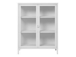 ebuy24 Brisbane vitrinekast 2 glazen deuren wit.
