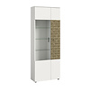 ebuy24 Prisma vitrinekast 2 deuren wit.