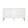 ebuy24 Bodo dressoir 2 deuren, 3 lades wit.